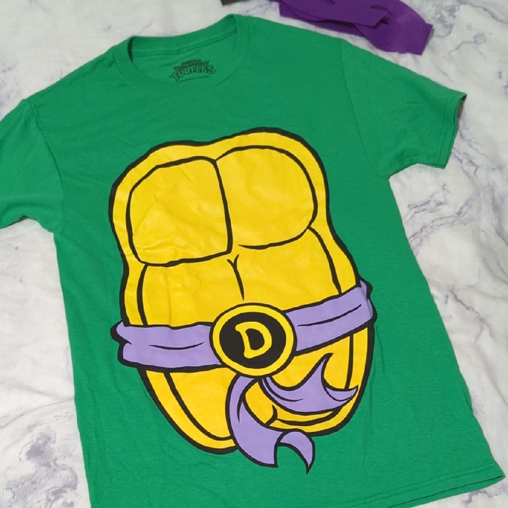 Nickelodeon Green Tee with Yellow and Purple Graphic